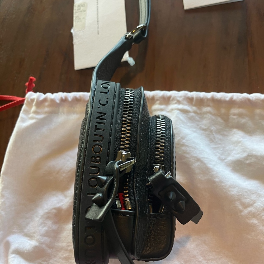 Christian Louboutin Black Leather Mini Backpack NWT - Picture 6 of 12